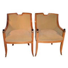 PAIR OF FRENCH ART DECO CHAIRS ATTRIBUTED TO ANDRE ARBUS