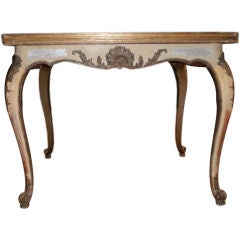 Italian Painted and Gilt Louis XV Style Dining or Game Table