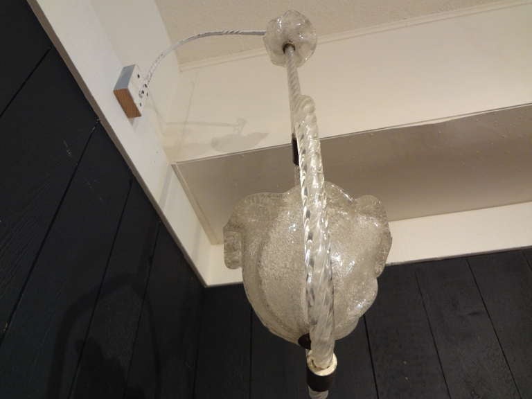 Mid-20th Century Venini Style Murano Glass Chandelier or Lantern For Sale