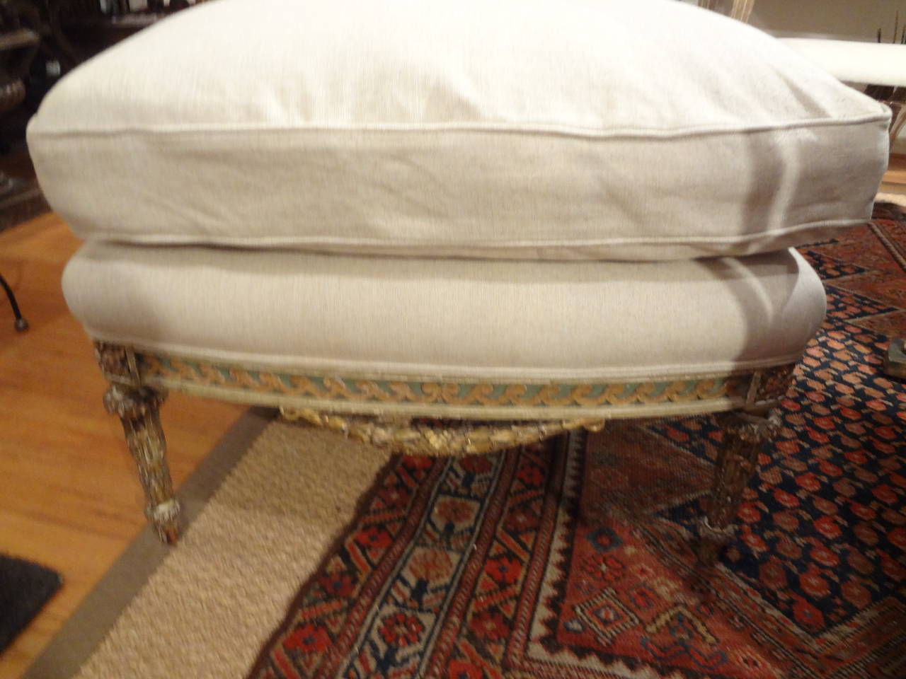 19th Century Italian Louis XVI Style Gilt Chaise Longue 1