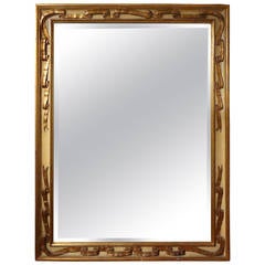 Italian Rectangular Painted And Gilt Ribbon Beveled Mirror 6