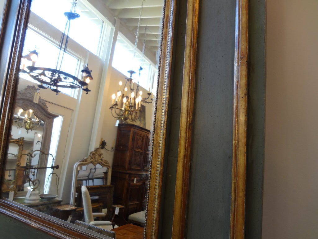 19th Century French Louis XVI Style Grisaille Trumeau In Good Condition For Sale In Houston, TX