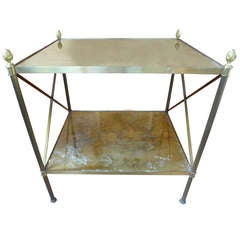 French Bronze Two Tiered Table