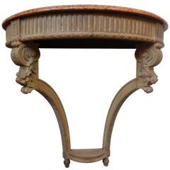 French Louis Louis XVI Style Painted Console Table With Marble Top French Louis Louis XVI Style Painted Console Table With Marble Top