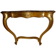 FRENCH LOUIS XV STYLE GILT WOOD CONSOLE