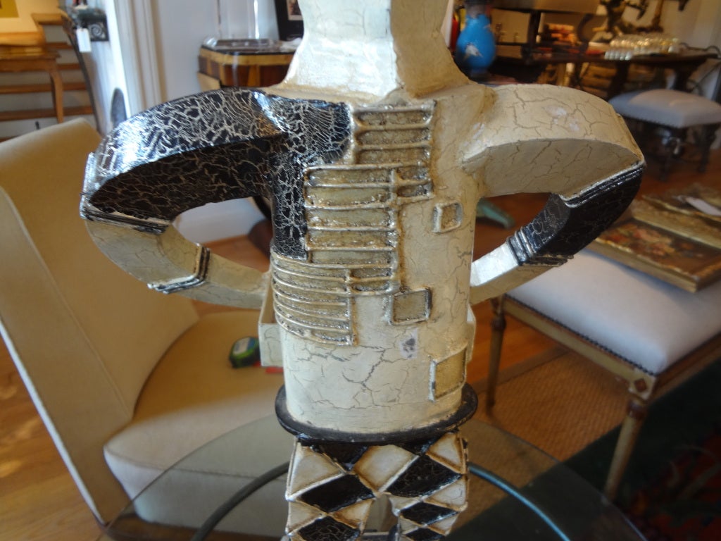 Metal Art Deco Cubist Sculpture, circa 1930 For Sale