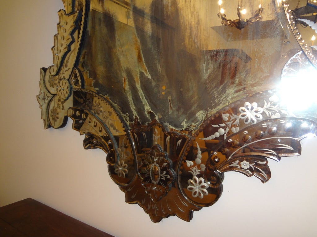 Rococo Monumental Venetian Mirror  78.25