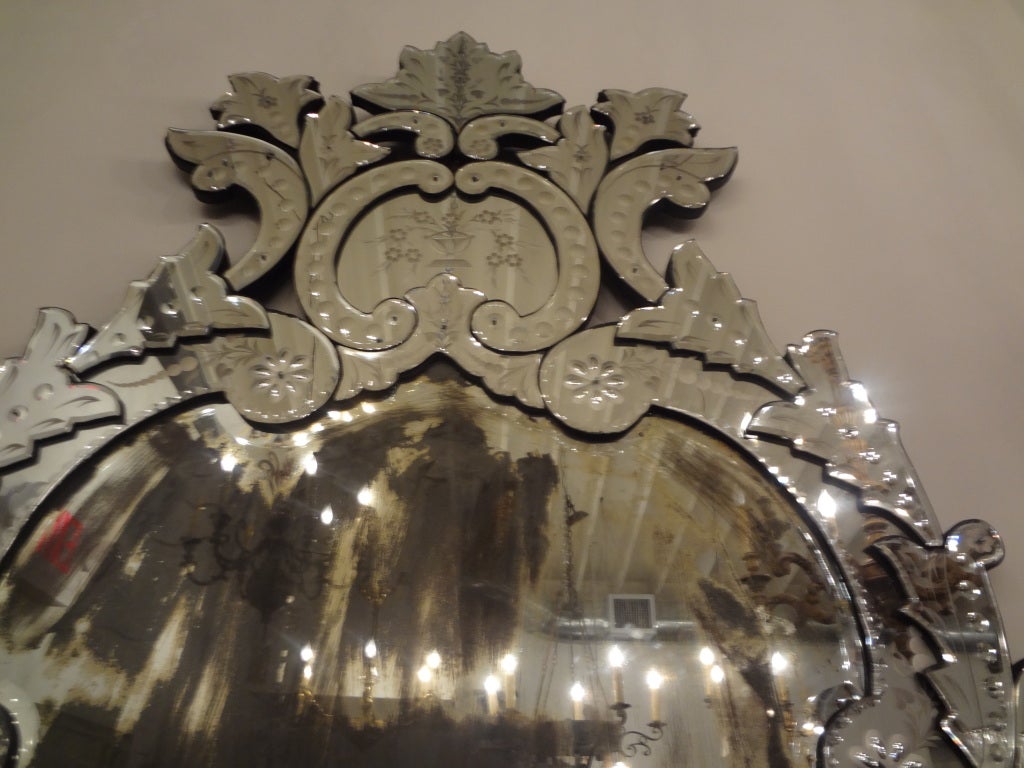 Italian Monumental Venetian Mirror  78.25