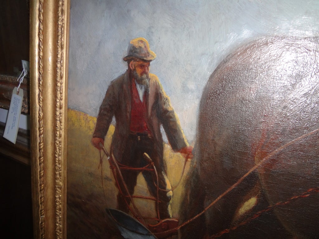 19th Century Oil Painting by Adrian Jones In Good Condition In Houston, TX