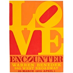 Large Robert Indiana Love Silkscreen, 1973