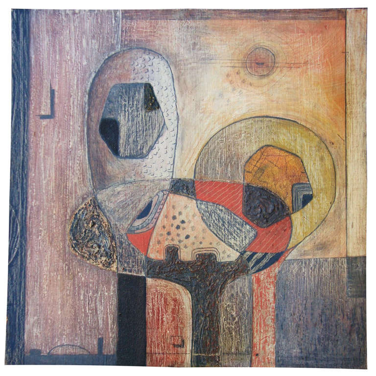 1960's American Abstract Oil Painting For Sale at 1stDibs