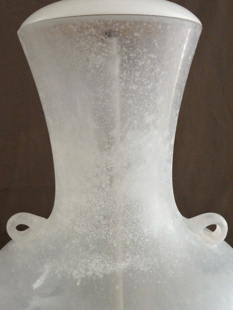 Rare Pair of Karl Springer for Seguso Murano Glass Table Lamps 1