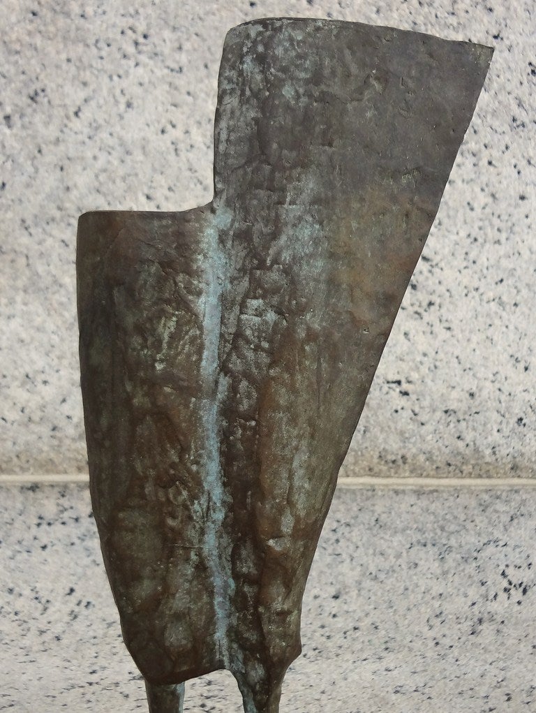 1960's Abstract Cast Bronze Figural Sculpture, J.L. Knight 2