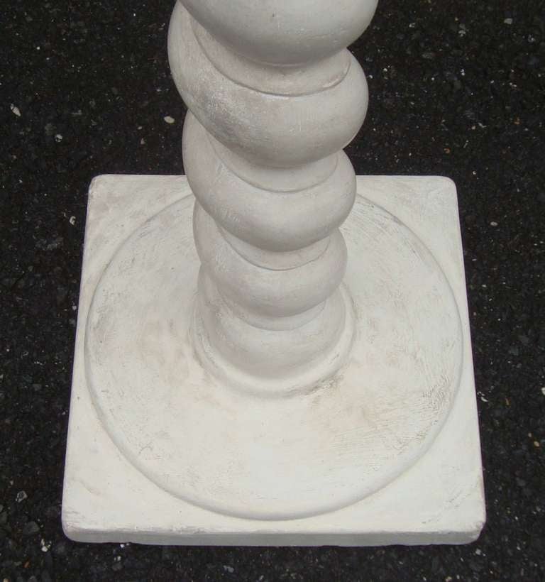 Tall 1970's Michael Taylor Plaster Spiral Floor Lamp In Excellent Condition In Washington, DC