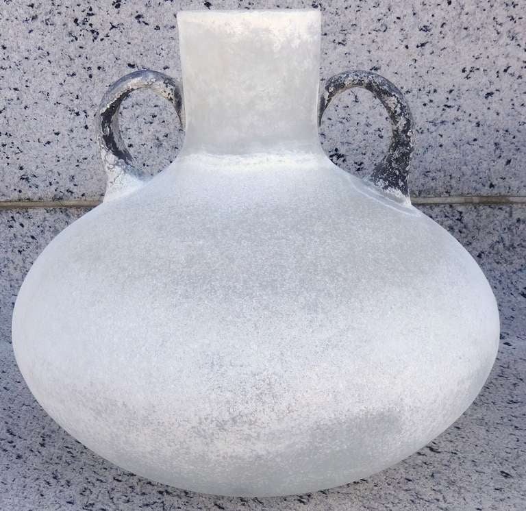 Italian Monumental 1970s Seguso Murano Glass Urn