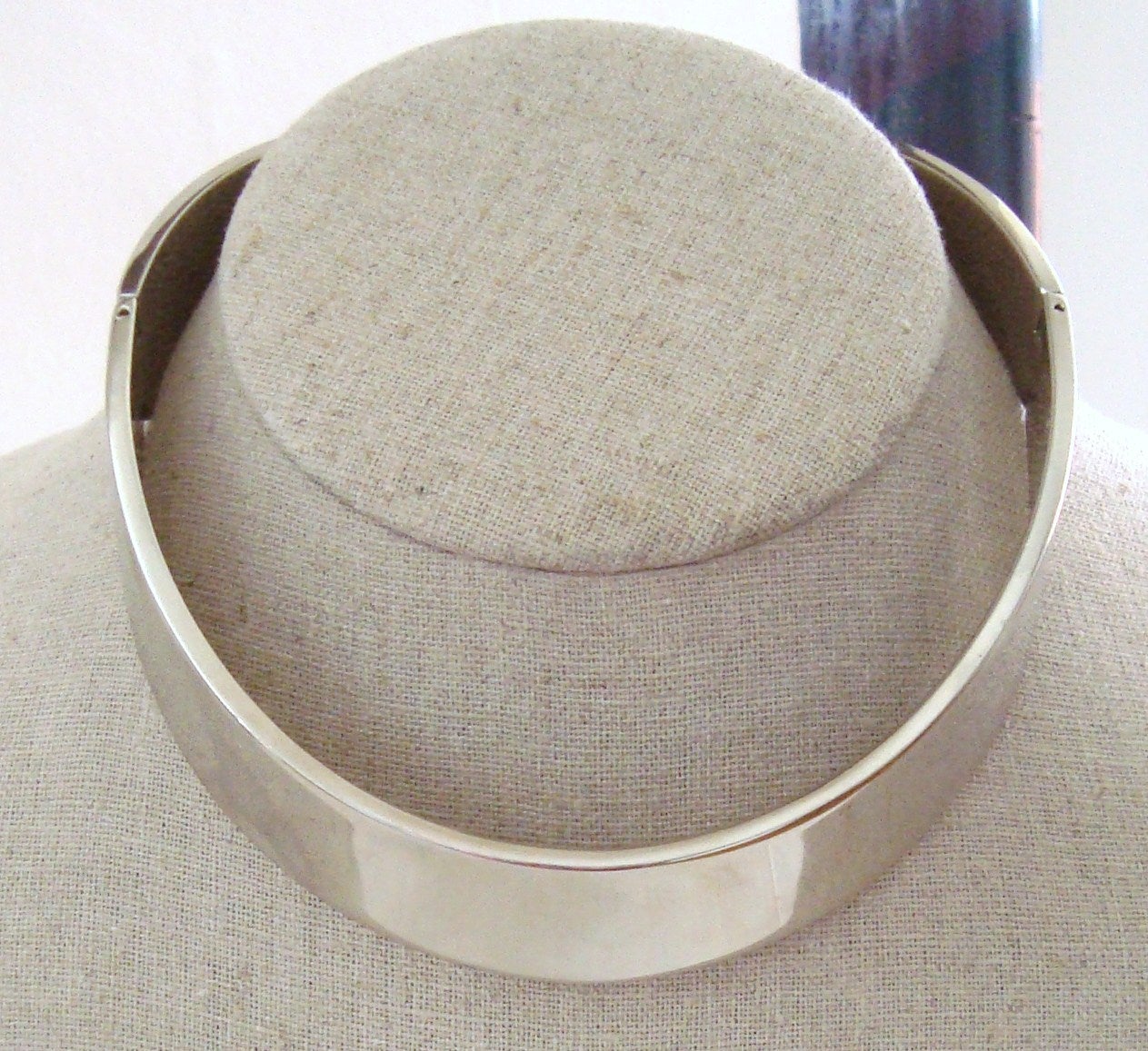 1960's Lanvin Silverplated Runway Choker Necklace For Sale