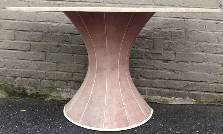 Rare 1970's Maitland Smith Shagreen and Bone Console Table In Excellent Condition In Washington, DC