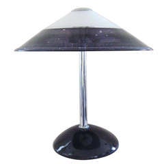 1980s Barbini Purple Murano Art Glass Table Lamp