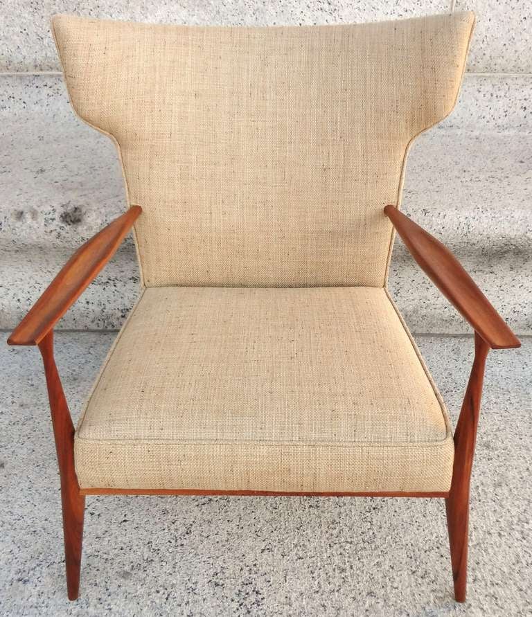 American Scarce 1950's Paul McCobb Wingback Lounge Chair, #1329