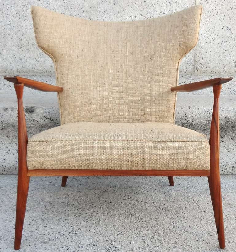 Scarce 1950's Paul McCobb Wingback Lounge Chair, model number 1329.