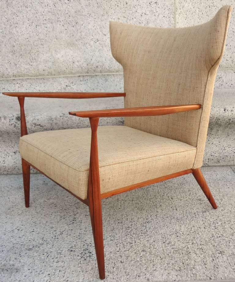 Scarce 1950's Paul McCobb Wingback Lounge Chair, #1329 In Excellent Condition In Washington, DC