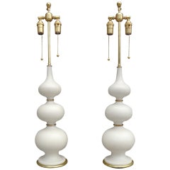 Pair of 1950
s Gerald Thurston for Lightolier Pottery Table Lamps