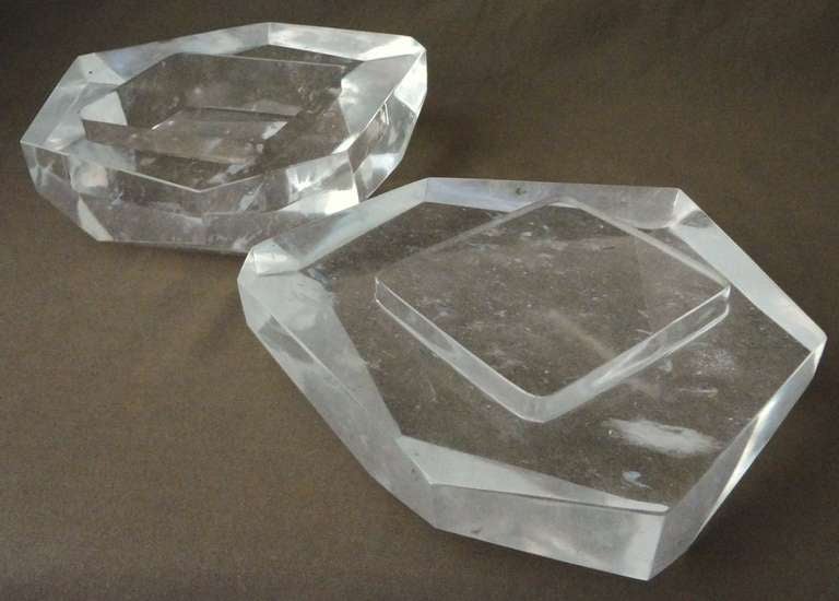 Large Robert Kuo Faceted Rock Crystal Box 2