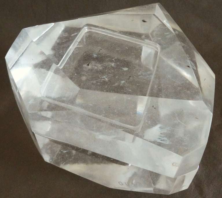 Large Robert Kuo Faceted Rock Crystal Box 1