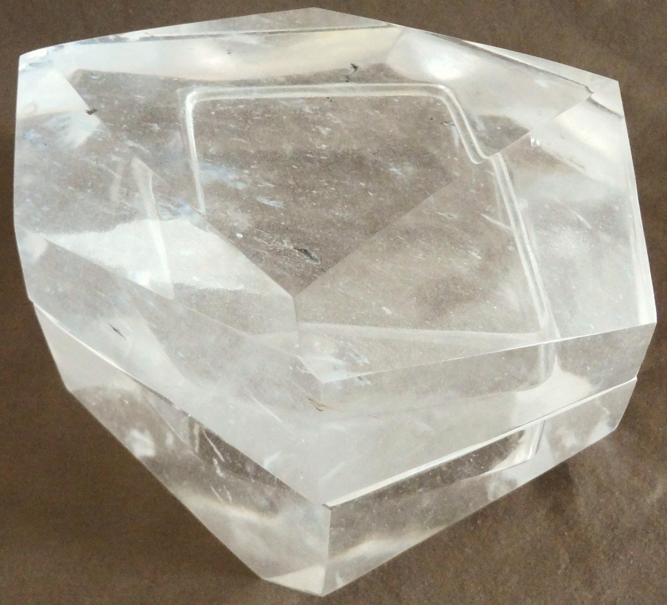 Large Robert Kuo Faceted Rock Crystal Box