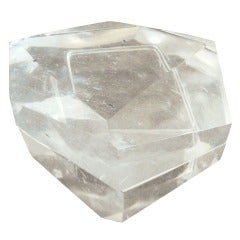 Large Robert Kuo Faceted Rock Crystal Box