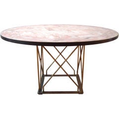1950's Italian Marble and Brass Cocktail Table