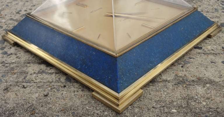 Rare 1960's LeCoultre for Cartier Pyramid Clock For Sale 2