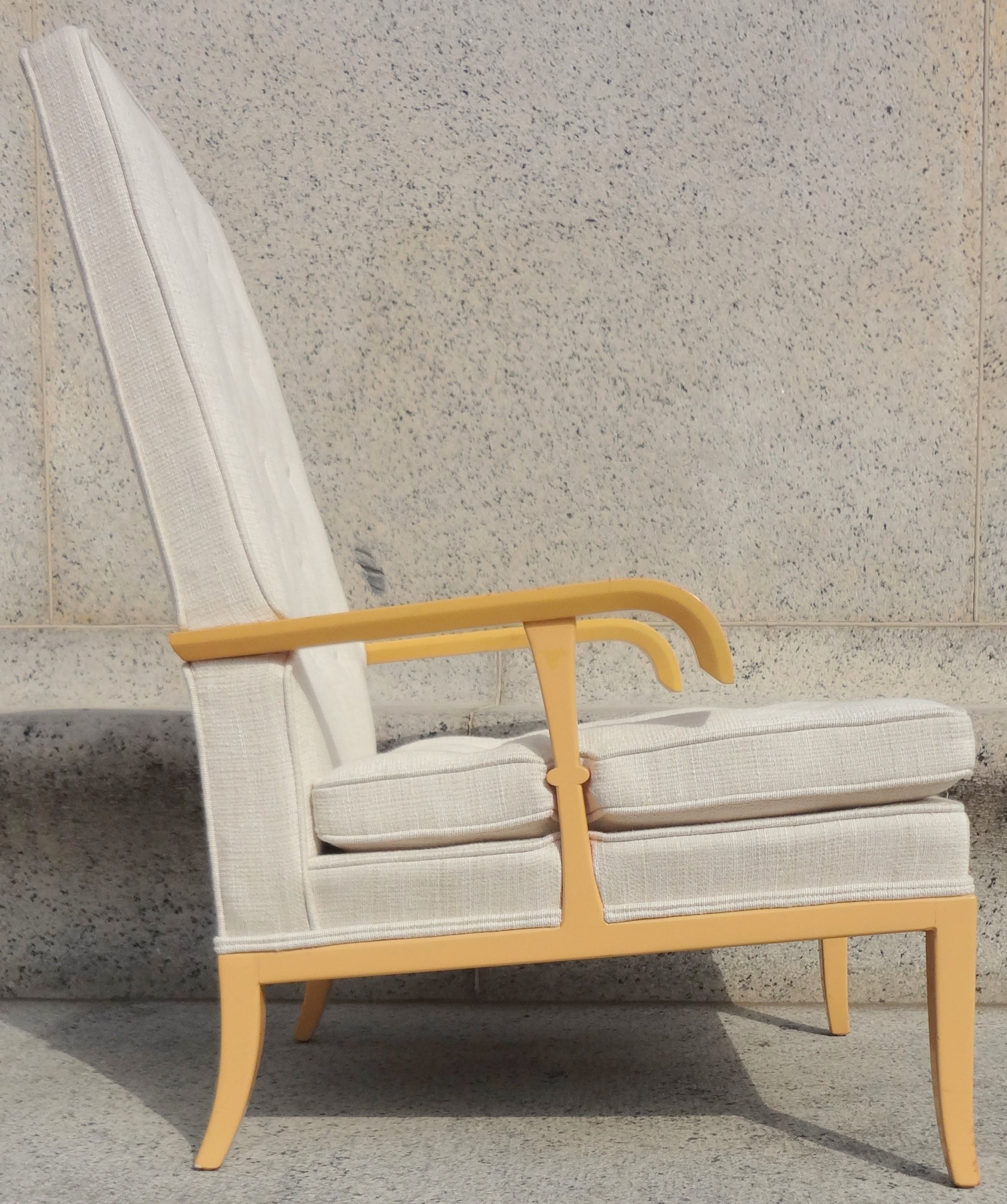 Rare 1950s Tommi Parzinger High Back Lounge Chair