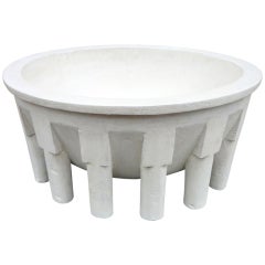 Large Sculptural 1970's Plaster Bowl After John Dickinson