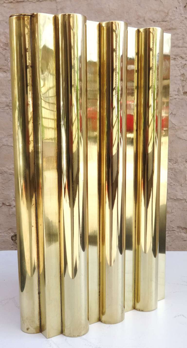 Tall Modernist 1970's Italian Bronze Vase In Excellent Condition In Washington, DC