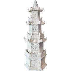 Statuesque 1960's Plaster Pagoda After Tony Duquette