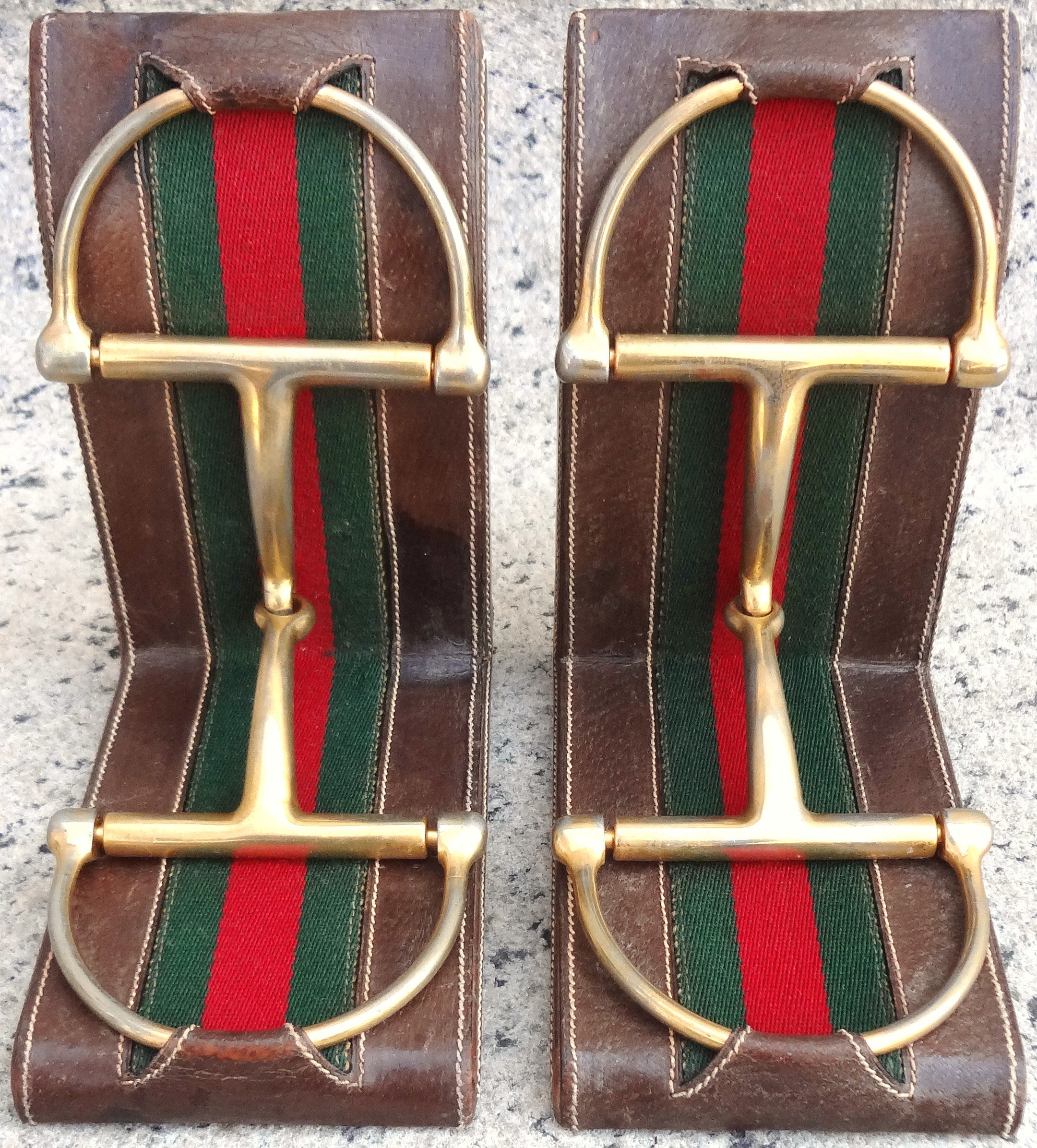 Chic Pair of 1960's Gucci Snaffle Bit Bookends