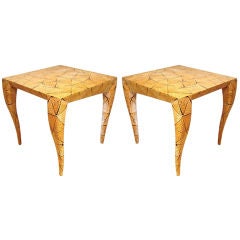 Pair of Sculptural R&Y Augousti Eggshell Lacquer Side Tables