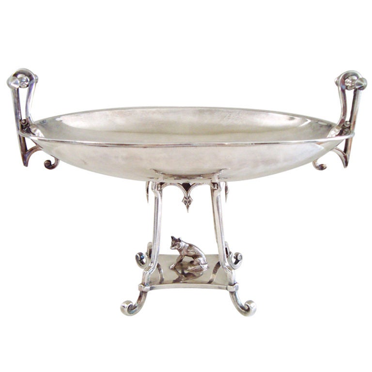 Aesthetic Movement Silver Compote by Simpson Hall Miller C.1870 For Sale