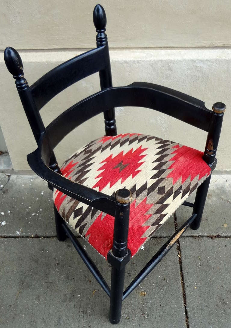 Rancho Monterey Sculptural 1930's Monterey Style Painted Armchair