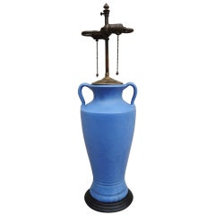 Tall 1920's California Arts and Crafts Pottery Vase Table Lamp