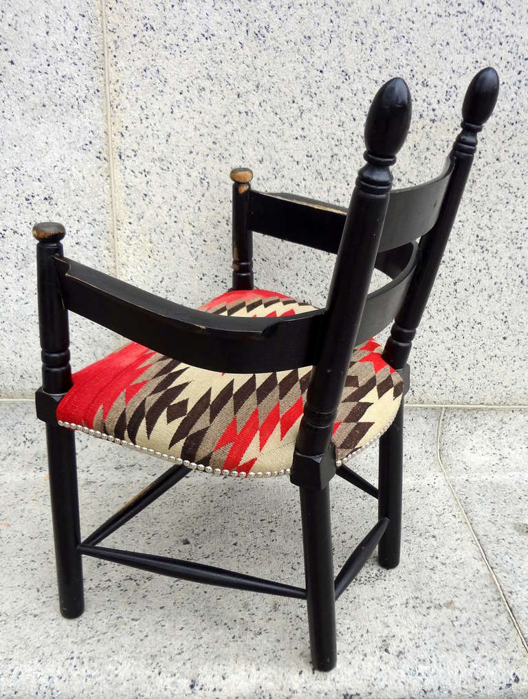 Sculptural 1930's Monterey Style Painted Armchair In Excellent Condition In Washington, DC