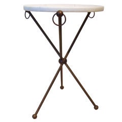 1950's Italian Brass and Marble Campaign Table