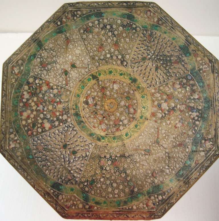 Rare 19th. C. Anglo Raj Painted Tripod Table