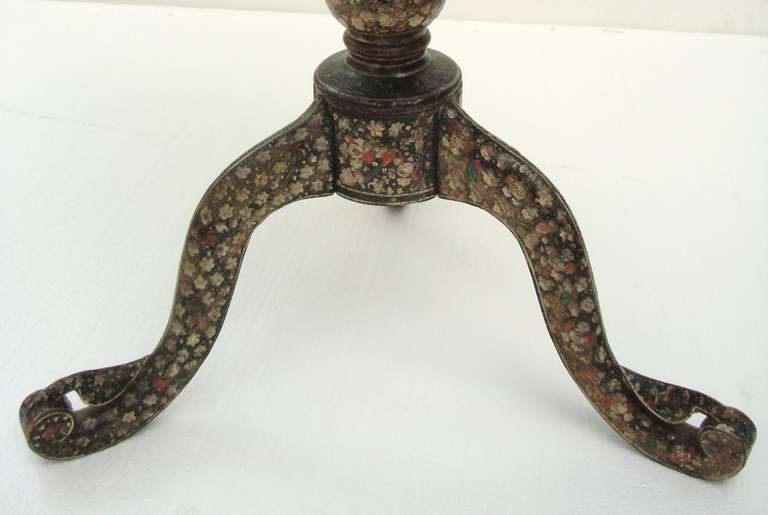 Indian Rare 19th. C. Anglo Raj Painted Tripod Table