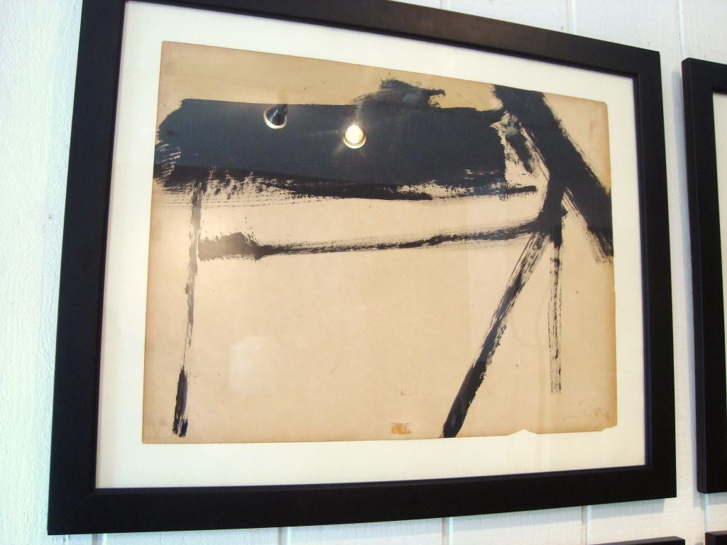 Mid-20th Century Set of 1950's American Abstract Expressionist Paintings