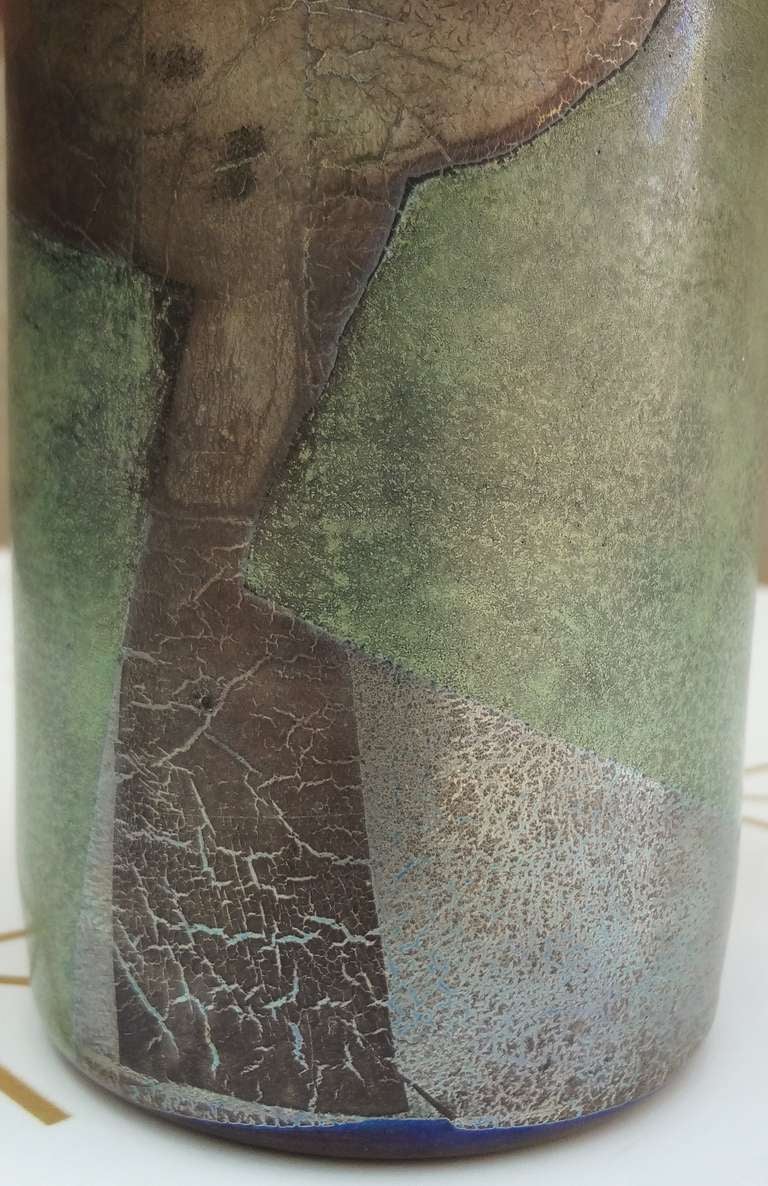 Modernist 1970's Leon Applebaum Art Glass Vase 3