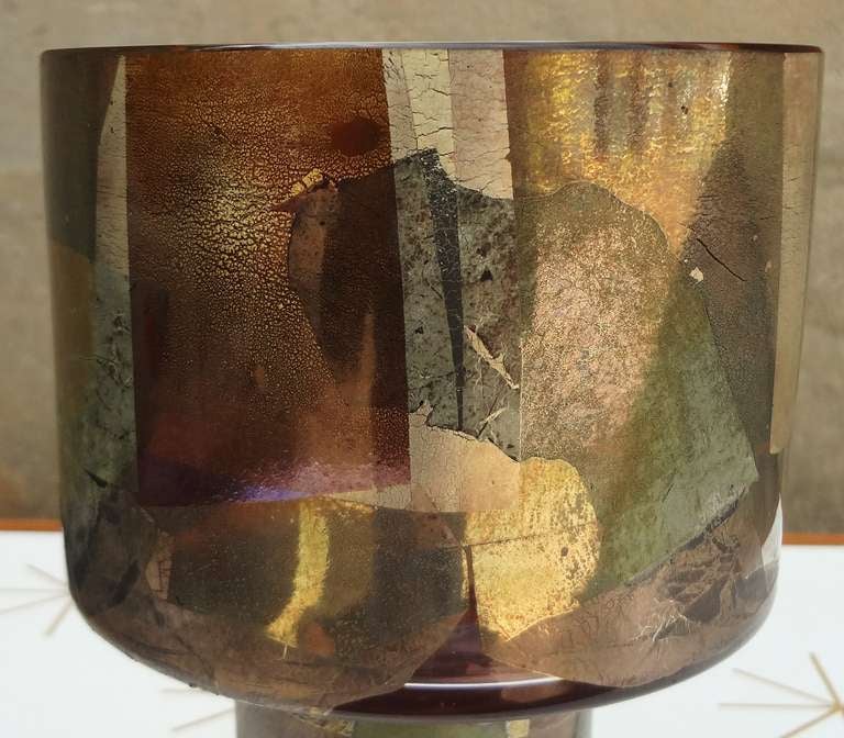 Modernist 1970's Leon Applebaum Art Glass Vase In Excellent Condition In Washington, DC