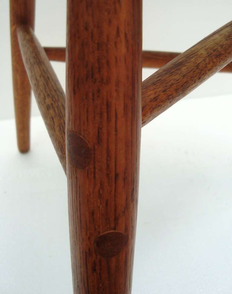 Rare Wharton Esherick Studio Walnut and Hickory Stool, 1966 In Excellent Condition In Washington, DC