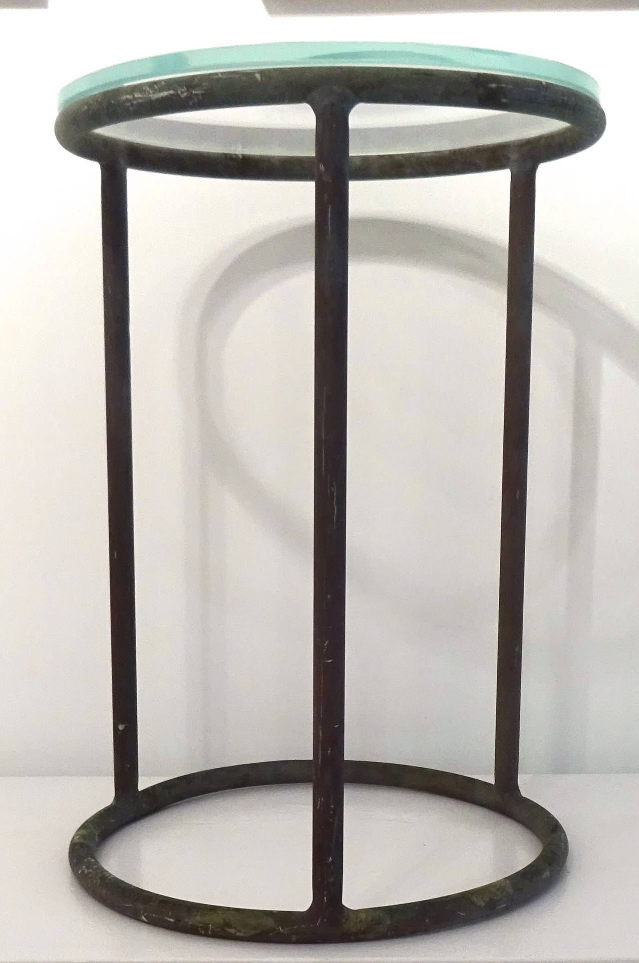 Rare 1950s walter lamb copper side table.